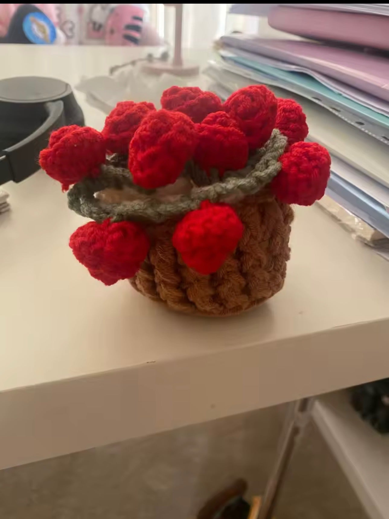 crochet flower folded